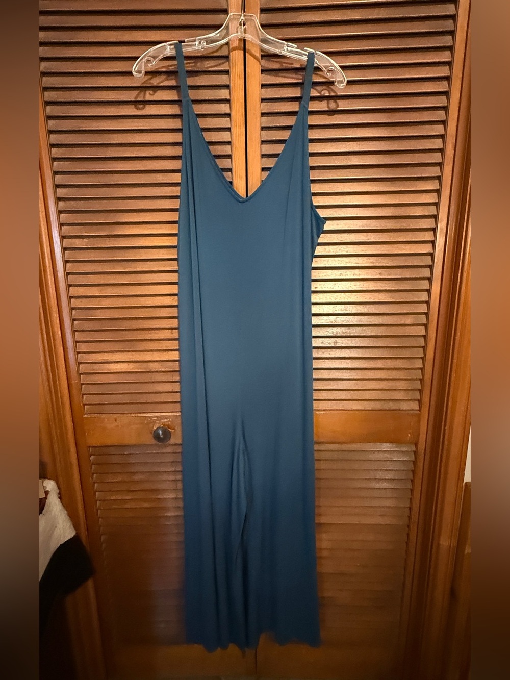 Athleta Teal Sleeveless V-Neck Jumpsuit